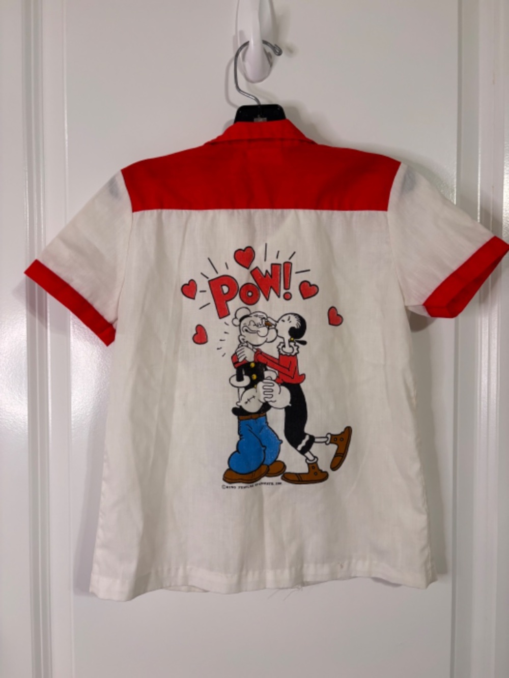 Vintage Popeye Children's Button-Down Shirt Size Small/5 1980 READ